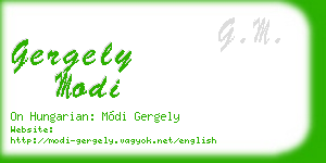 gergely modi business card